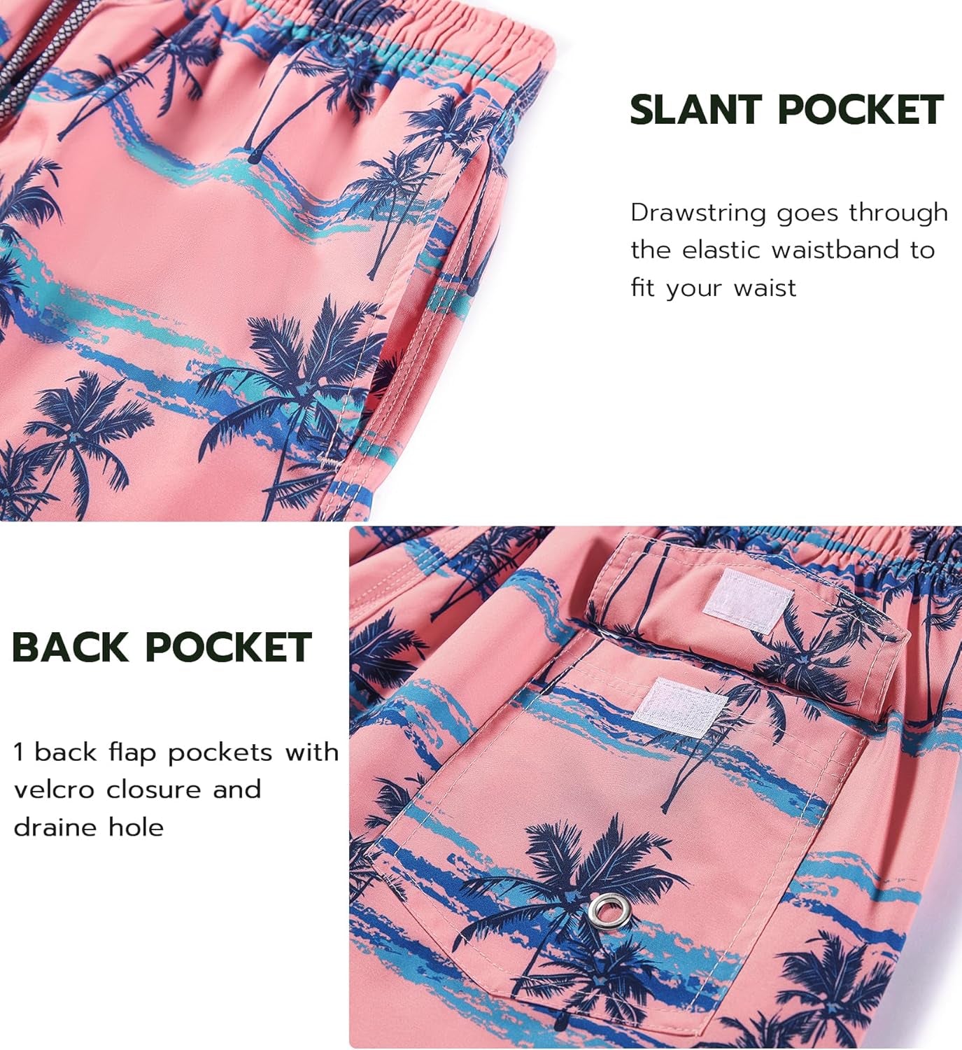 Men'S Swim Trunks 9" Quick Dry Bathing Suit Big & Tall Beach Swimsuits