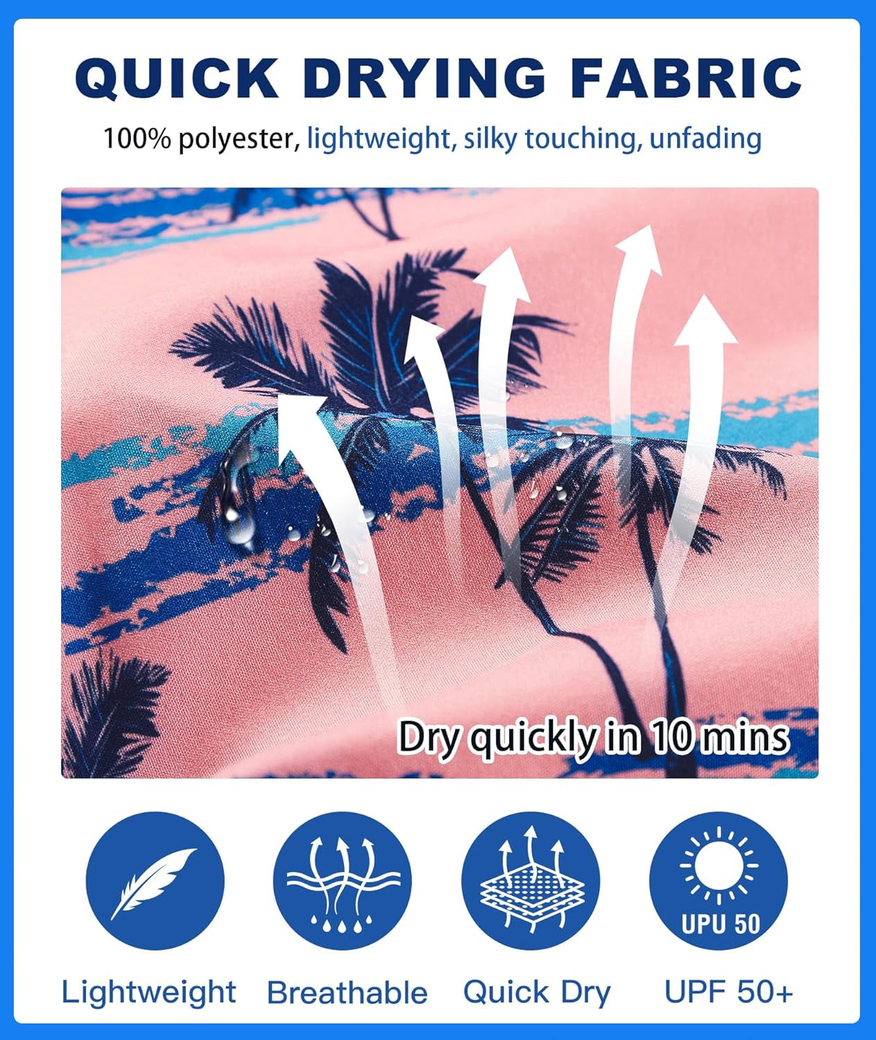Men'S Swim Trunks 9" Quick Dry Bathing Suit Big & Tall Beach Swimsuits